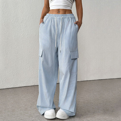 Damen Bequeme Cargo-Hose mit elastischem Bund Shop Nory