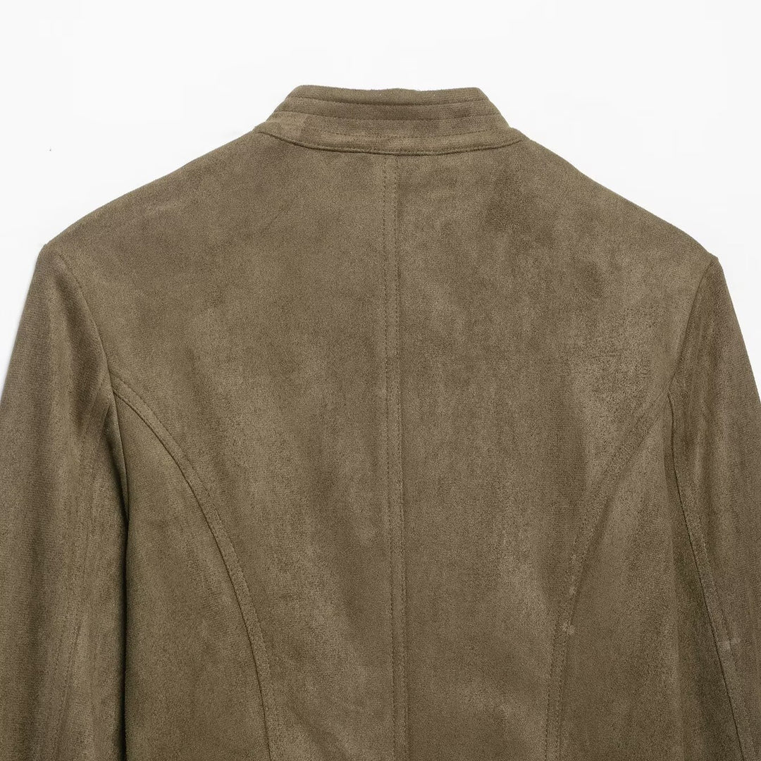 Damen Cropped Veloursjacke mit militärischer Zierkordel und taillierter Schnittführung Shop Nory