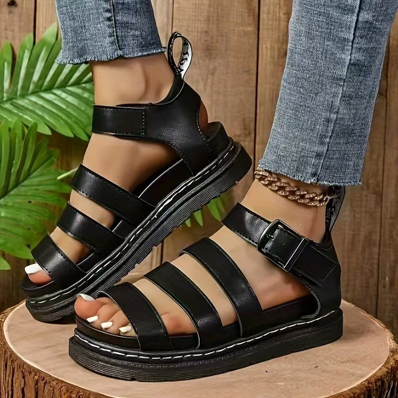 Damen Bequeme Sandalen mit verstellbarem Riemen