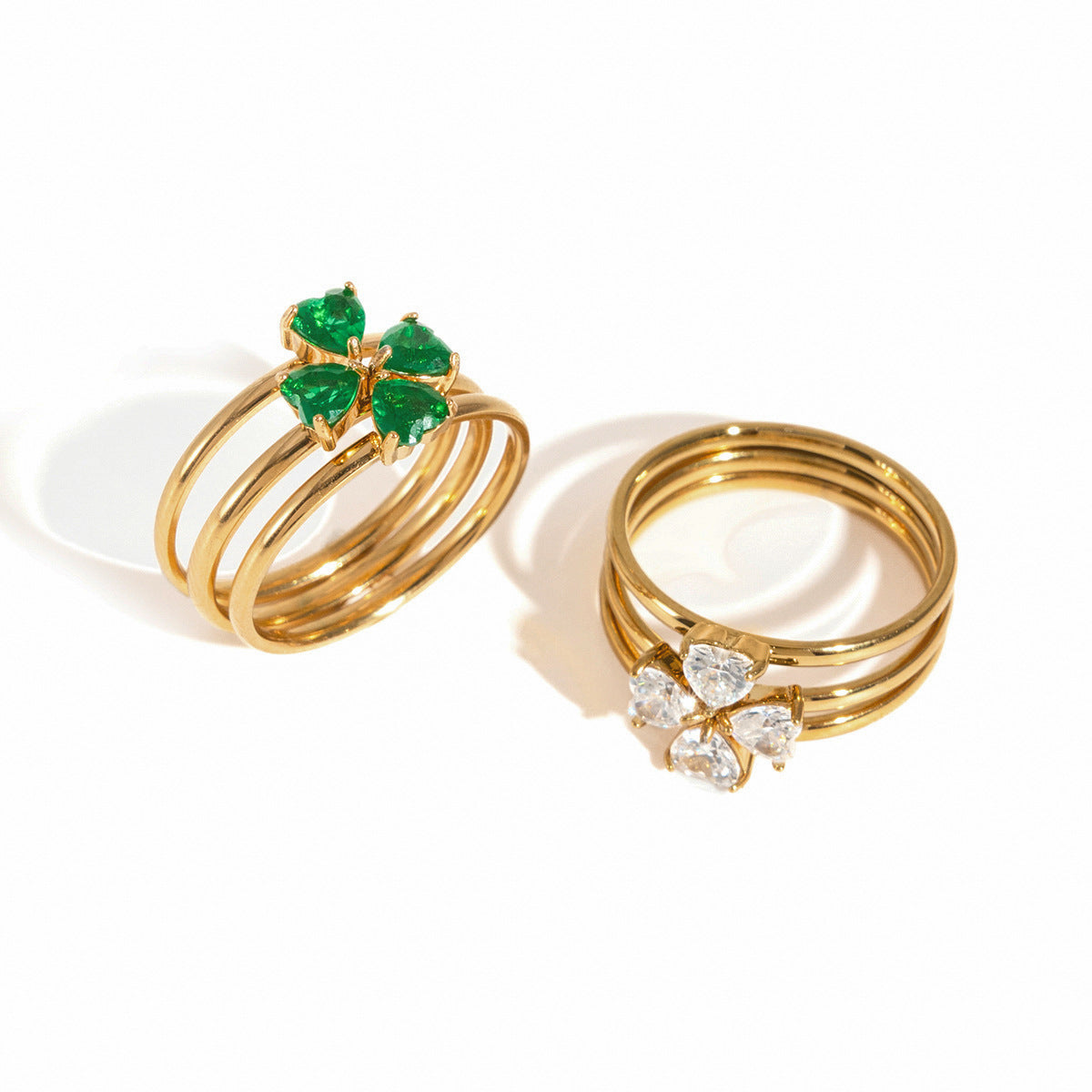 Damen Edelstahl Ring mit funkelndem Herzdesign und hypoallergenen Eigenschaften Shop Nory