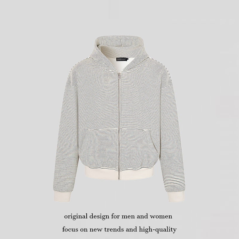 Damen Feinringel-Zipjacke mit hohem Stehkragen, Kängurutaschen und elastischem Saum Shop Nory