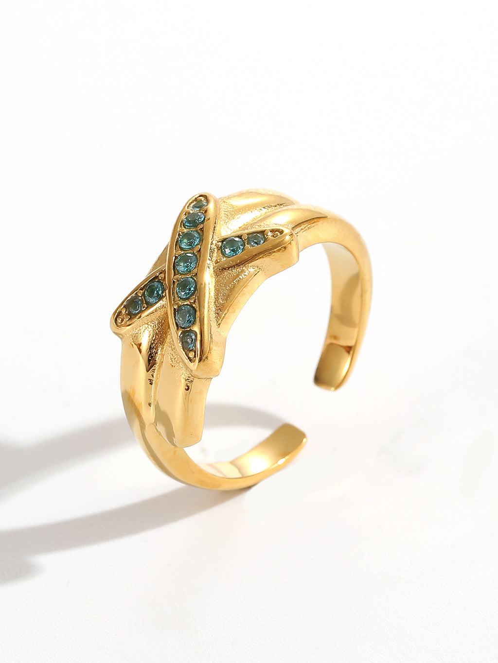 Damen Statement Ring mit funkelnden Zirkonia Shop Nory