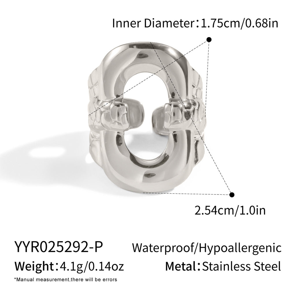 Damen Modischer Edelstahlring mit einzigartigem Design Shop Nory