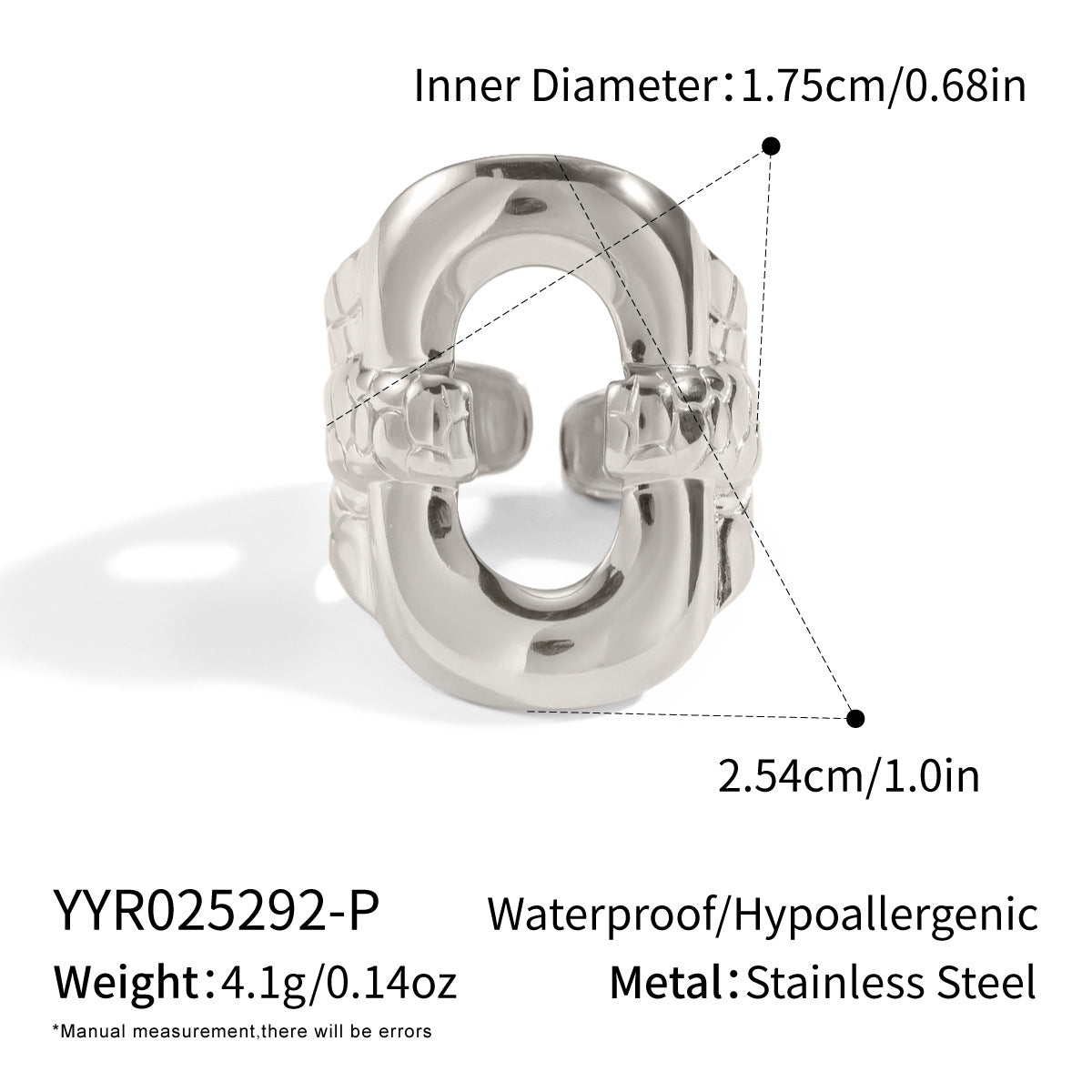 Damen Modischer Edelstahlring mit einzigartigem Design Shop Nory