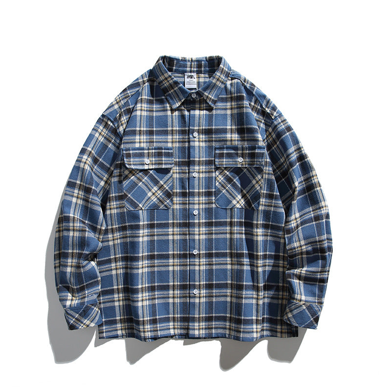 Unisex Kariertes Overshirt im Boxy‑Schnitt mit Brustklappentaschen aus weichem Flanell Shop Nory