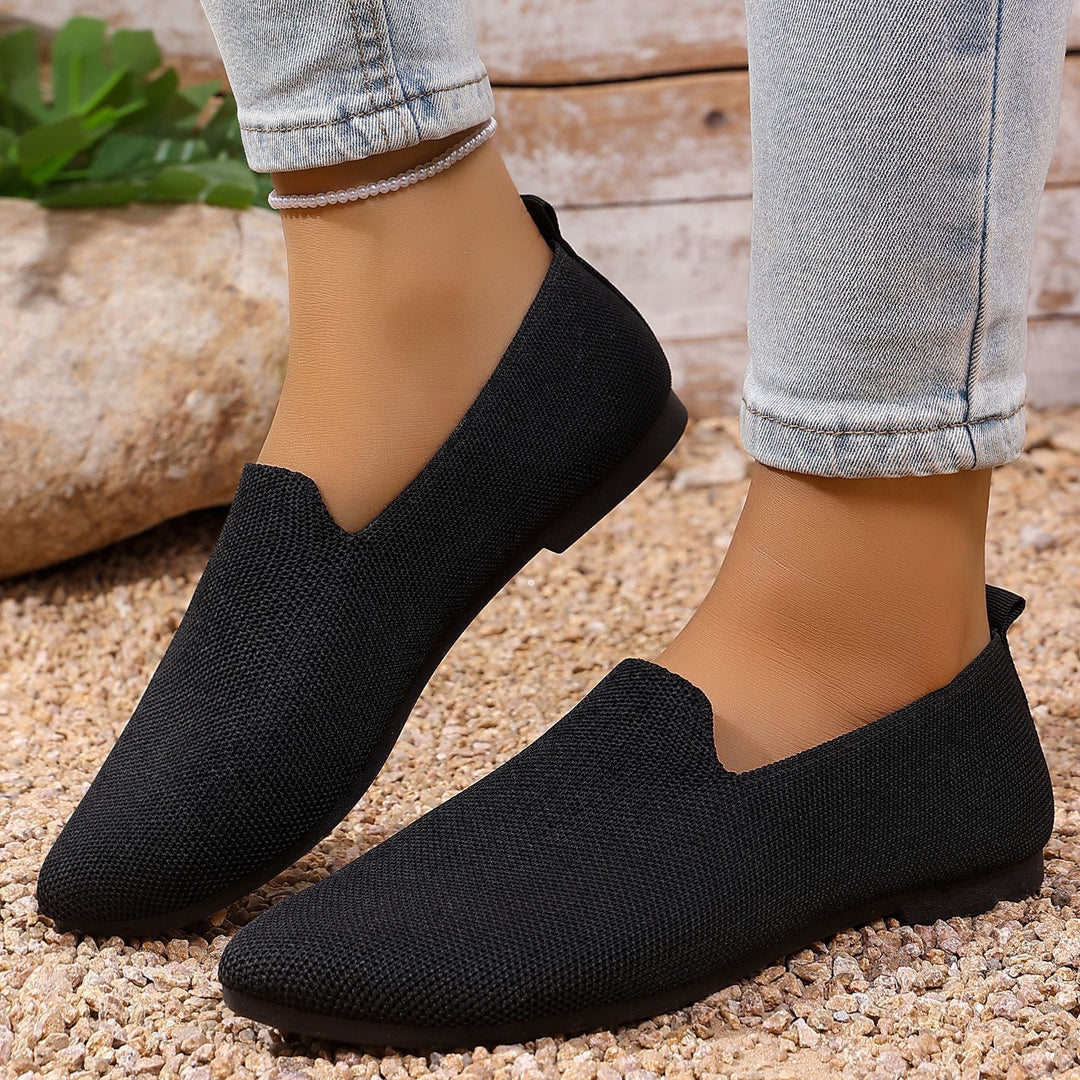 Damen nan leichte gestrickte Slipper mit Memory-Fußbett und rutschfester Sohle Shop Nory