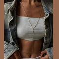 Damen Ketten-Halsband mit eleganten Perlenakzenten Shop Nory