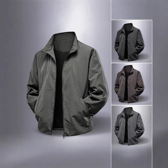Herren Ultraleichter winddichter Übergangsblouson mit Stehkragen und verdecktem Reißverschluss Shop Nory
