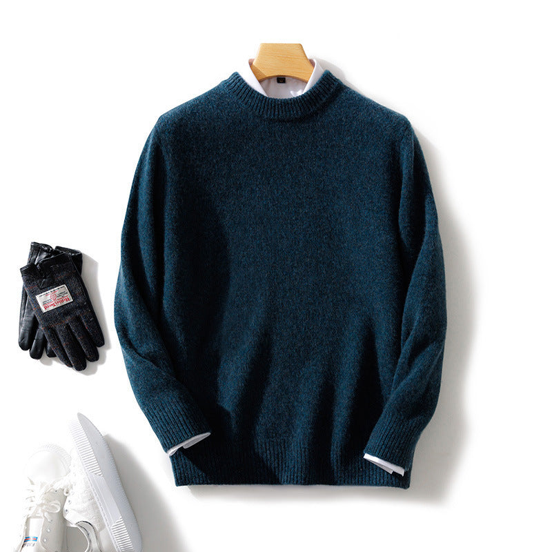 Herren Feiner Stehkragenpullover aus Kaschmir‑Blend mit gerippten Abschlüssen und schlanker Silhouette Shop Nory