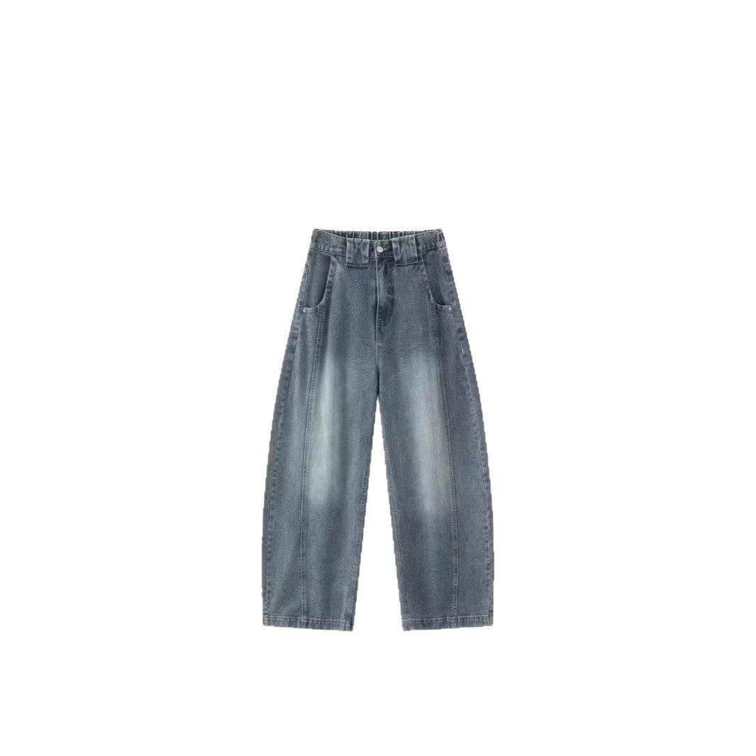Damen Weitgeschnittene Jeans mit ausgefallenem Used-Look Shop Nory