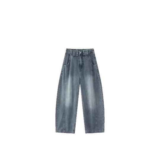Damen Weitgeschnittene Jeans mit ausgefallenem Used-Look Shop Nory