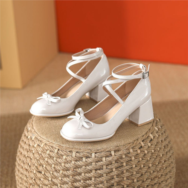 Damen elegante Slingback-Pumps mit dekorativer Schleifenapplikation