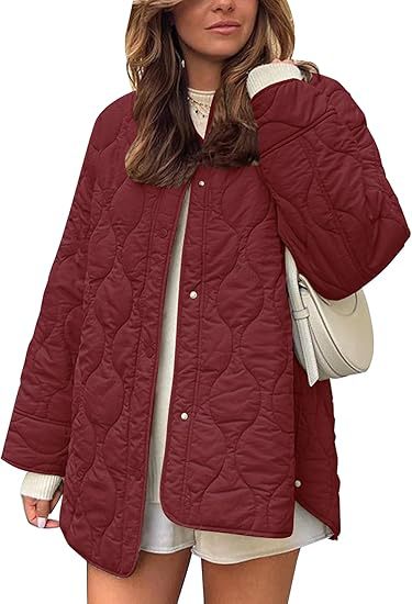 Damen Steppjacke im Oversize Design mit gewölbter Steppung und seitlichem Schlitz Shop Nory