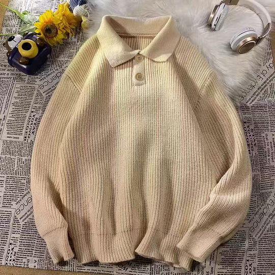 Damen Feinstrick-Polopullover mit Rippenstruktur und Zwei-Knopf-Leiste Shop Nory