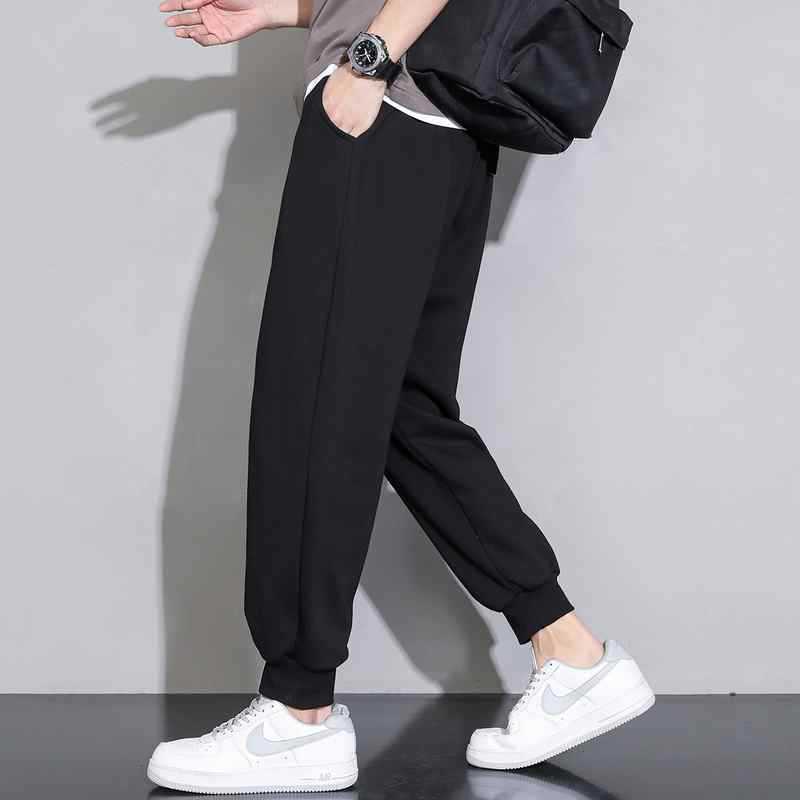 Herren Entspannte Sweathose mit tiefem Schritt, Kordelzug und gerippten Bündchen Shop Nory