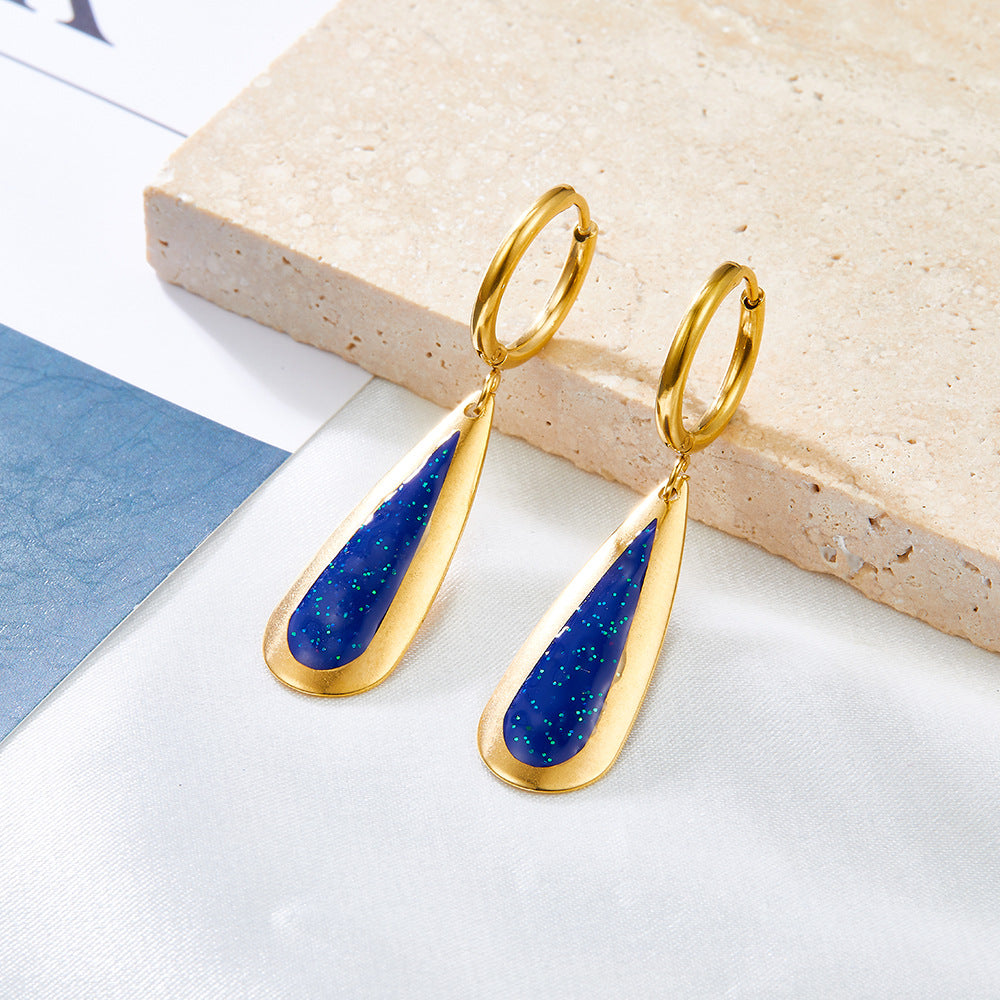 Damen hängende Ohrringe mit elegantem Tropfen-Design und funkelndem Kristall Shop Nory
