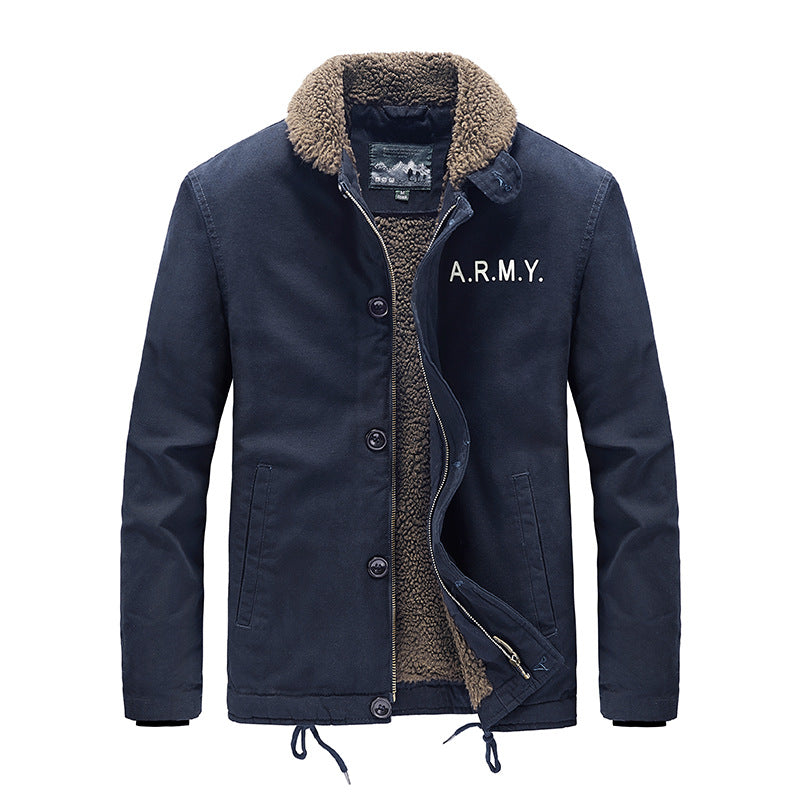 Herren Lässige Jacke mit Teddyfutter Shop Nory