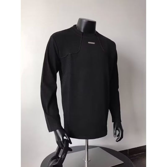 Herren Langärmeliges Urbanes Sweatshirt mit strukturierter Schulterpasse und Stehkragen Shop Nory