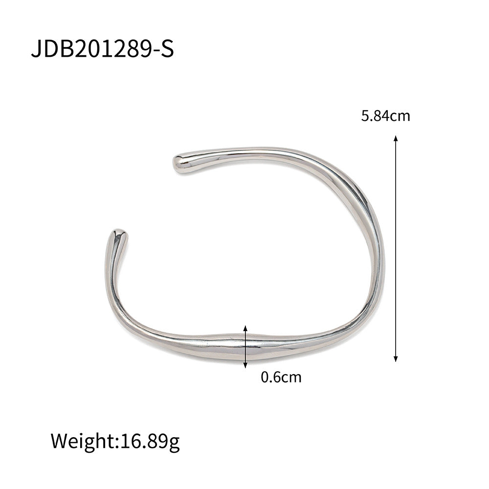 Damen Armreif mit elegantem Zirkonia-Besatz aus hochwertigem Edelstahl Shop Nory