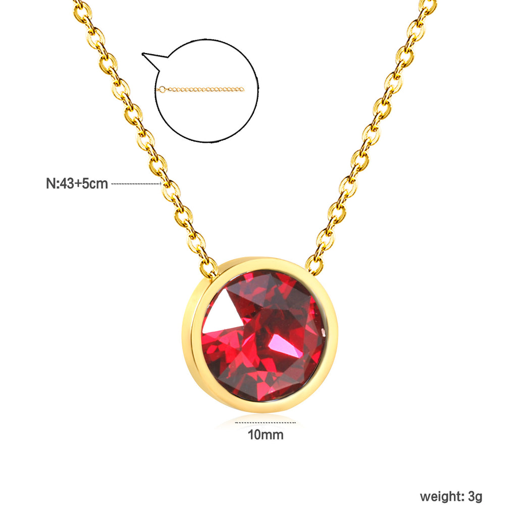 Damen Halskette mit funkelndem Kristallanhänger und eleganter Gliederkette Shop Nory