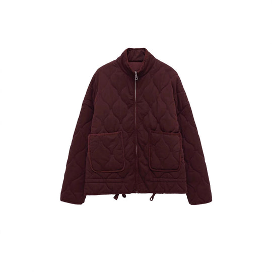 Damen Steppjacke mit Stehkragen, Kissensteppung und Tunnelzug Shop Nory