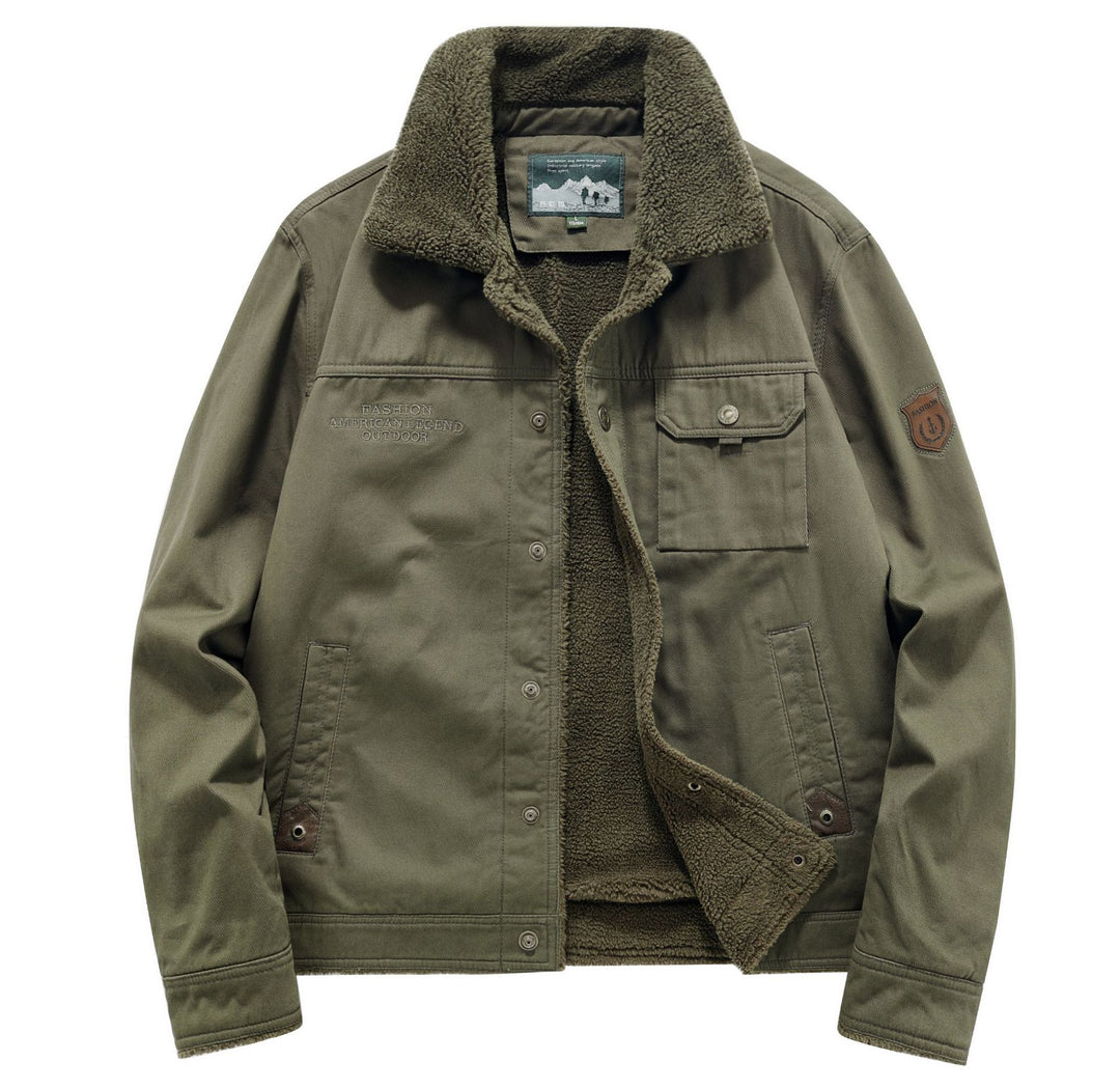 Herren Canvas‑Fieldjacke mit Teddyfutter, Brusttaschen und robuster Knopfleiste Shop Nory