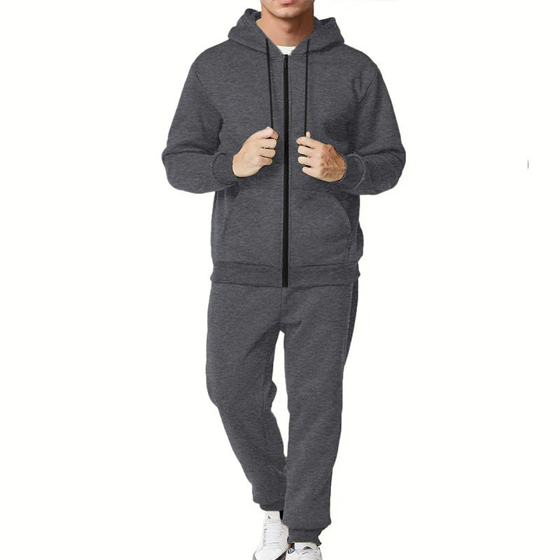 Herren nan zweiteiliges Zip-Hoodie und schmal zulaufende Jogginghose aus French Terry Shop Nory