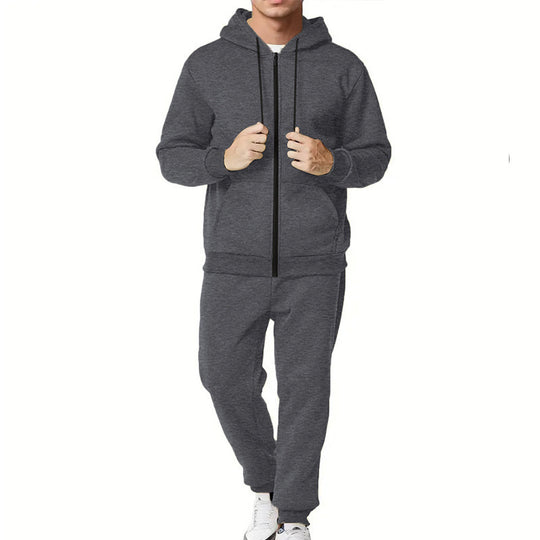Herren nan zweiteiliges Zip-Hoodie und schmal zulaufende Jogginghose aus French Terry Shop Nory