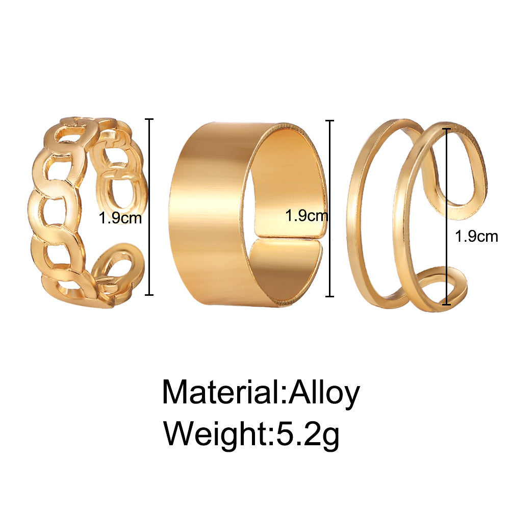 Damen romantisches und elegantes Ring-Set Shop Nory