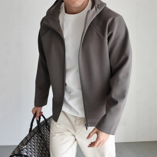 Herren Leichte Kapuzenjacke aus technischem Jersey mit verdecktem Reißverschluss Shop Nory