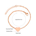 Damen Armband mit herzförmigem Anhänger aus hochwertigem Edelstahl und rosévergoldeter Oberfläche Shop Nory