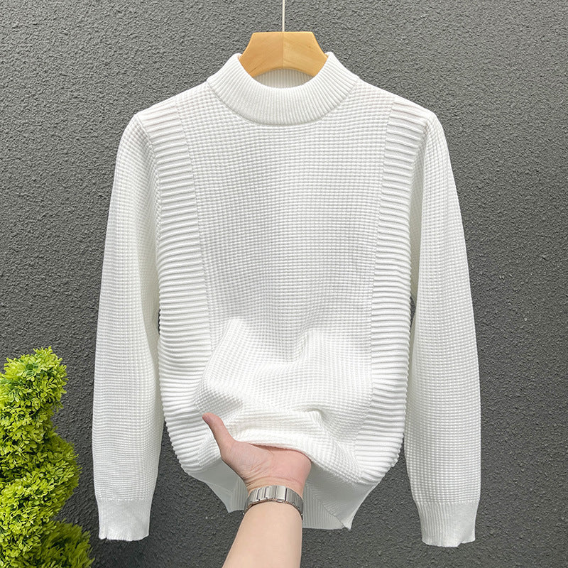 Damen Feinstrickpullover mit strukturierter Waffel- und Rippenstruktur und Stehkragen Shop Nory