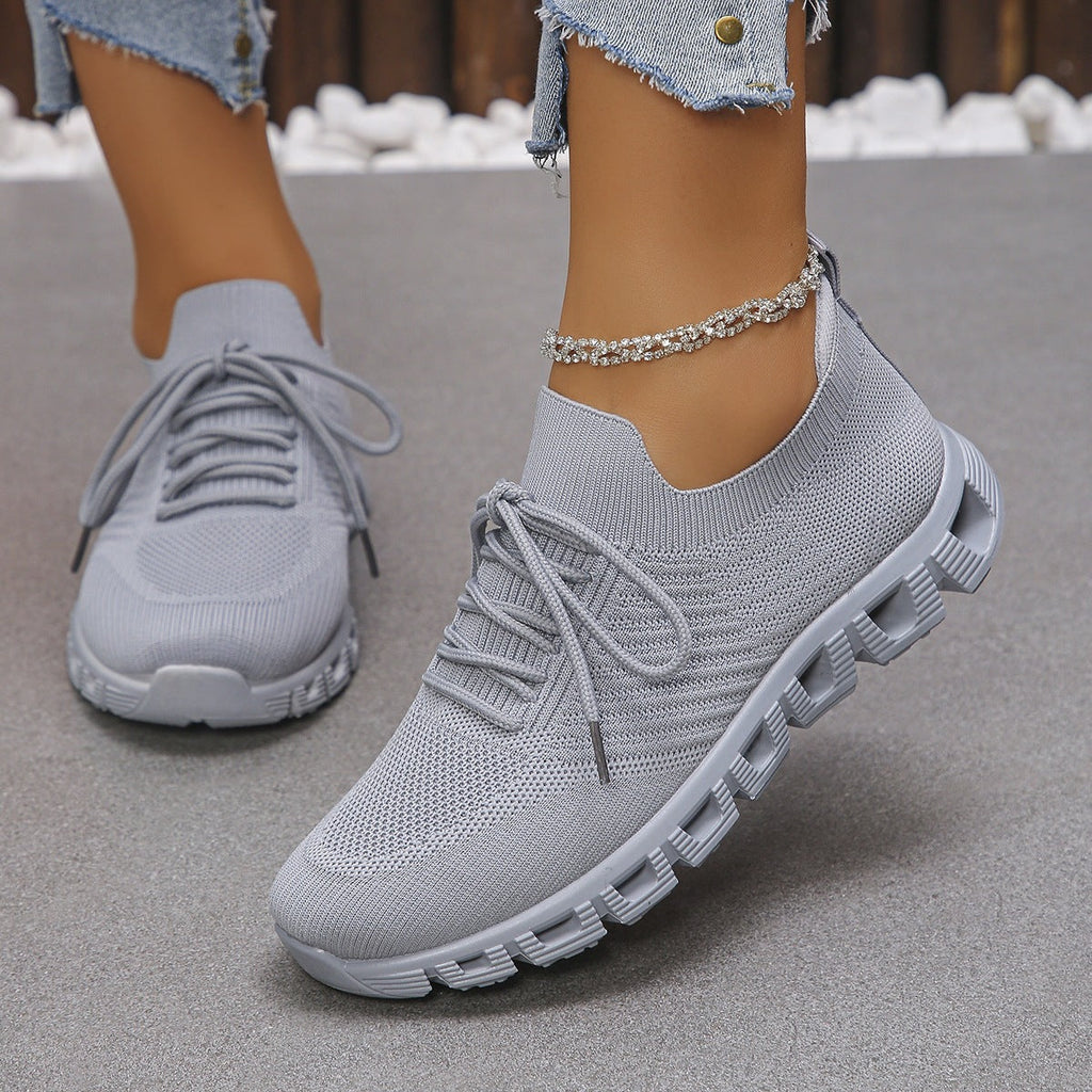 Damen Ultraleichte Sport-Sneaker mit atmungsaktiver Strickoberfläche