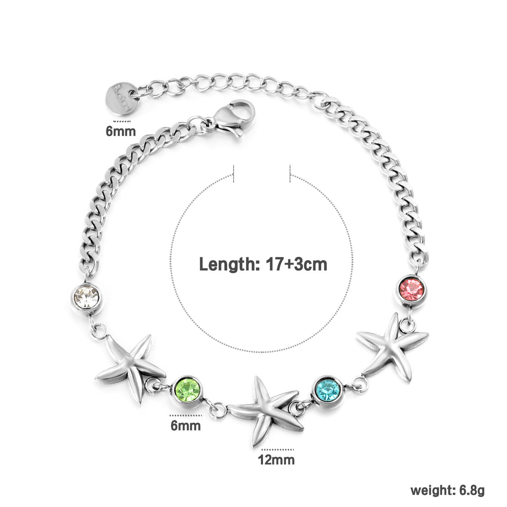 Damen Armband mit funkelndem Sternenanhänger und verstellbarem Design Shop Nory