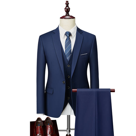 Herren Dreiteiliger Slim-Fit Businessanzug mit Weste und schmaler Silhouette Shop Nory