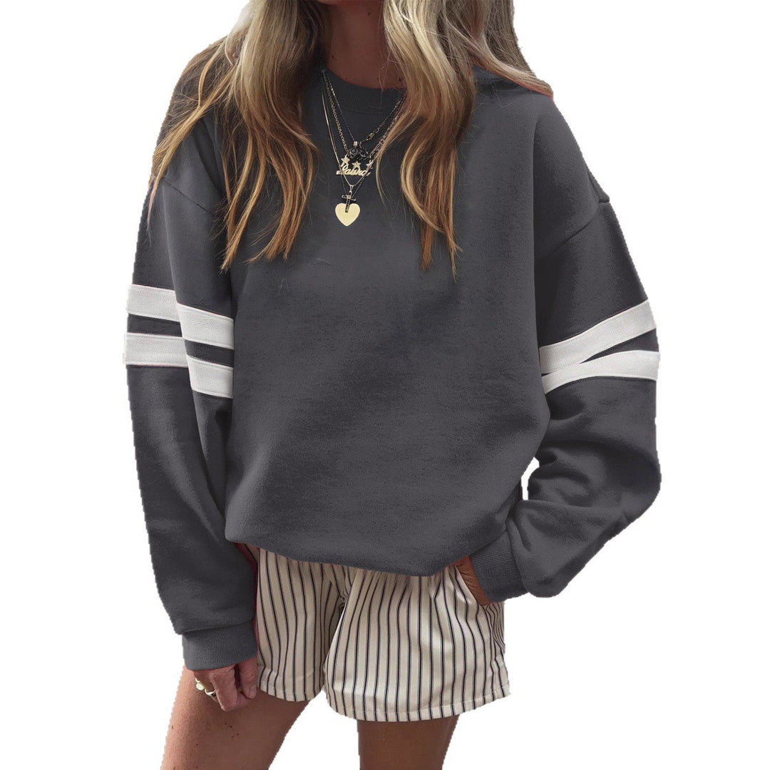 Damen Weit geschnittenes Sweatshirt mit Kontraststreifen an den Ärmeln Shop Nory