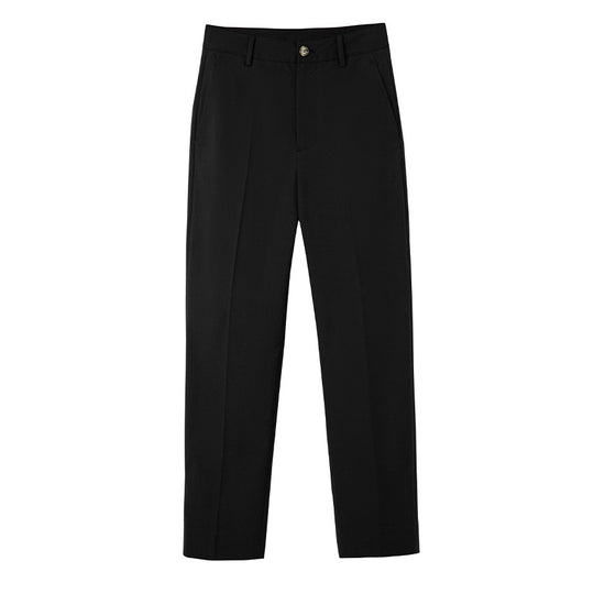 Damen Hochtaillierte gerade geschnittene Chino-Hose mit Bügelfalte Shop Nory