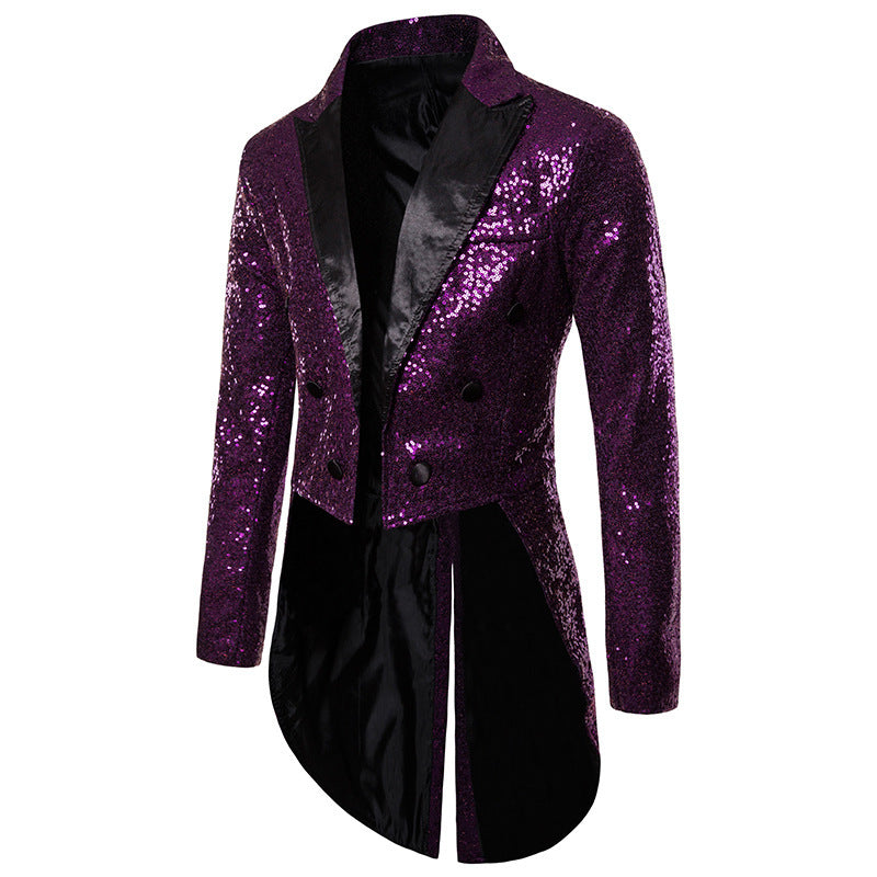 Herren glamouröser Paillettenblazer mit exklusivem Design Shopnory