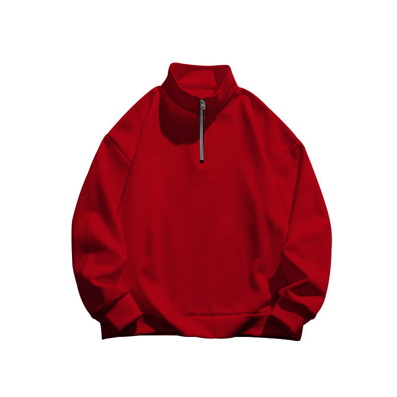 Herren Sportlicher Stehkragenpullover mit Reißverschluss