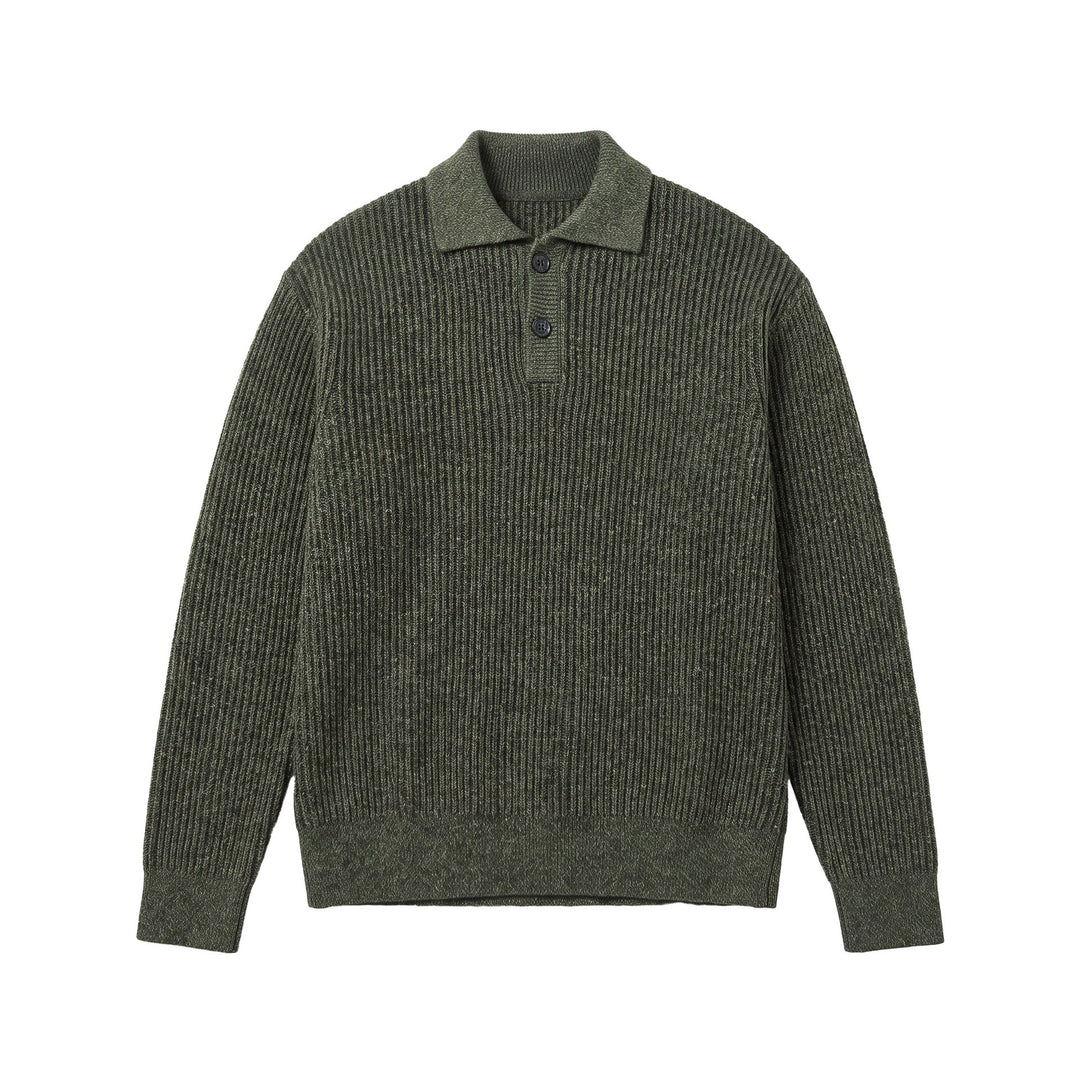 Herren Strickpullover mit Polokragen und markanter Rippenstruktur Shop Nory