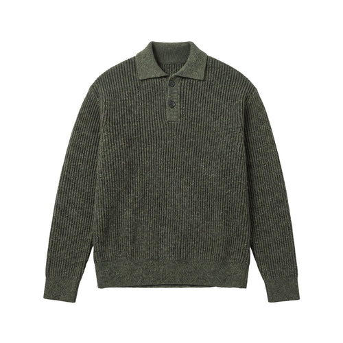 Herren Strickpullover mit Polokragen und markanter Rippenstruktur Shop Nory