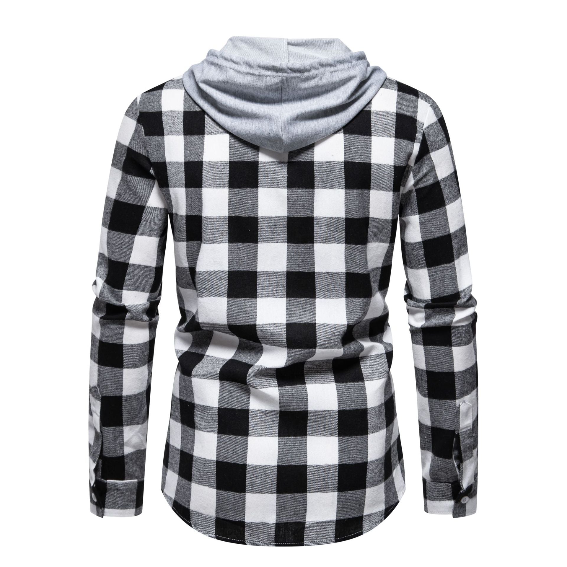Herren Flanellhemden mit integriertem Kapuzen-Design und lässigem Look Shopnory