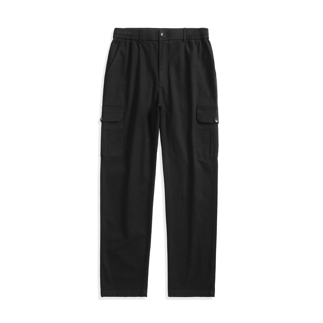 Herren Gerade geschnittene Cargo-Hose mit elastischem Bund und aufgesetzten Klappentaschen Shop Nory