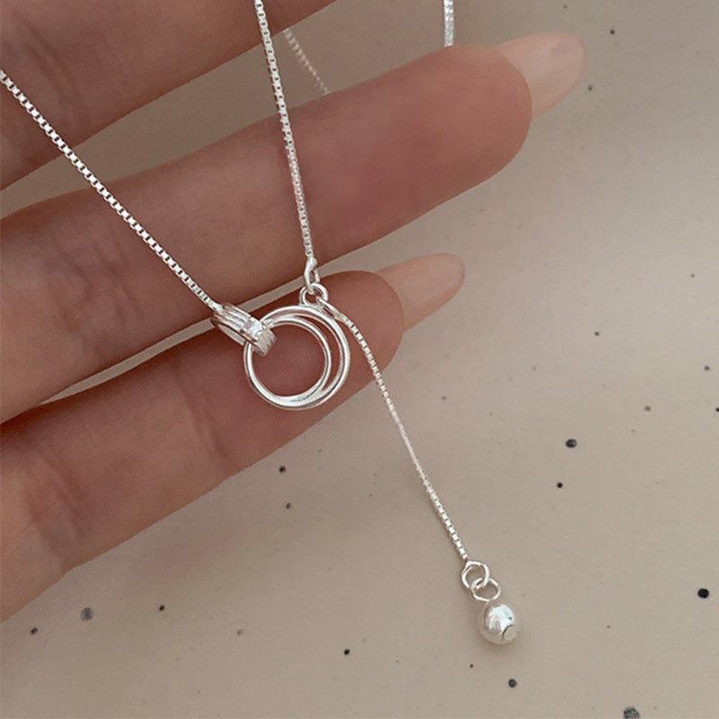 Damen Halskette mit modernem Zwischenelement und elegantem Anhänger Shop Nory