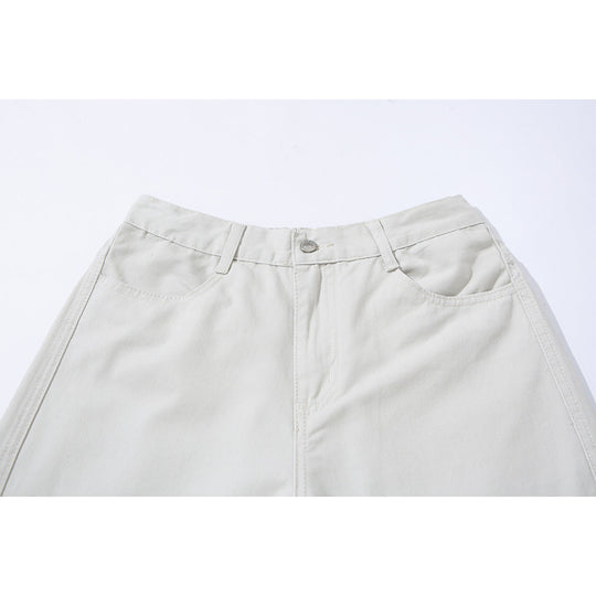 Damen Hochtaillierte Culotte-Hose aus Baumwoll-Twill mit weitem Bein Shop Nory