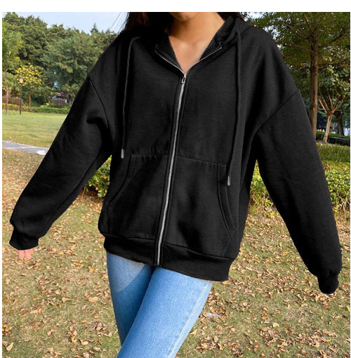 Damen bequeme Kapuzenjacke mit praktischen Taschen und lässigem Schnitt