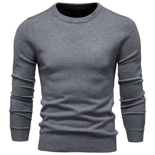 Herren Rundhals Pullover aus hochwertiger Baumwolle