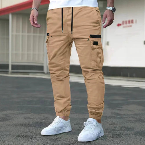 Herren Cargo-Jogginghose mit multifunktionalen Reißverschluss- und Klappentaschen, elastischem Bund & Bündchen Shop Nory