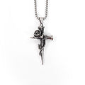 Damen Halskette mit künstlerischem Rosenkreuz-Anhänger Shop Nory