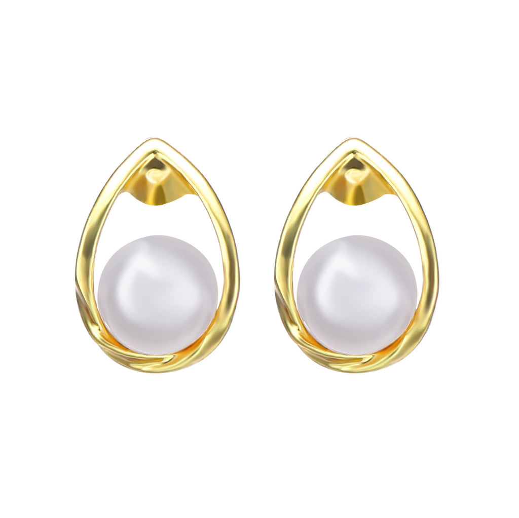 Damen Ohrringe mit eleganter Perlenfassung Shop Nory